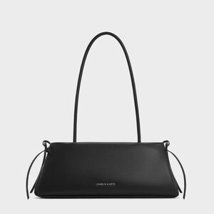 Charles & Keith Elongated Trapeze Shoulder Bag In Black🖤